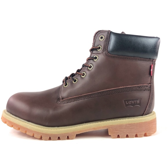Levis Harrison LE Brown Mens Leather Boots - Picture 4 of 8
